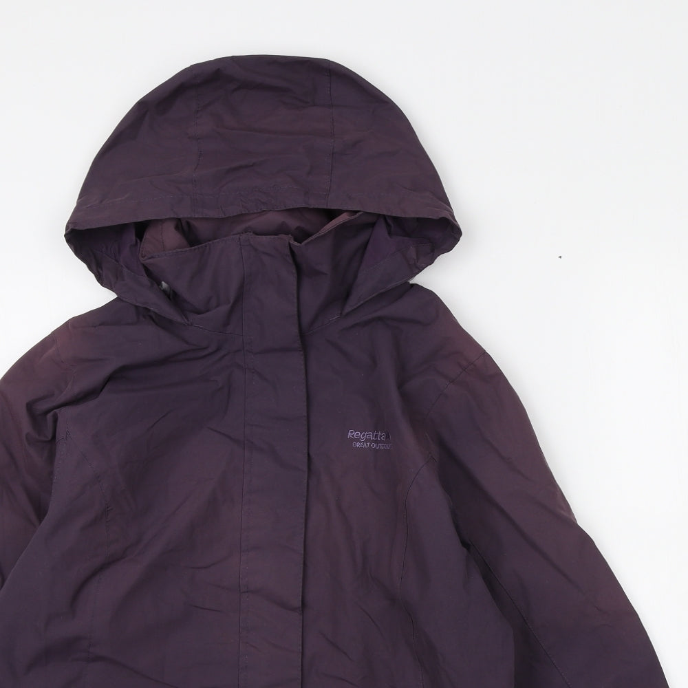 Regatta Womens Purple Rain Coat Coat Size 10 Zip
