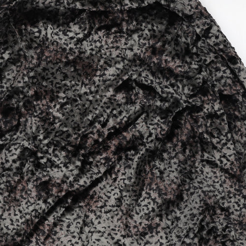 Per Una Womens Multicoloured Animal Print Pea Coat Coat Size L Button
