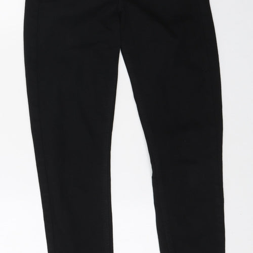 Topshop Womens Black Polyester Skinny Jeans Size 26 in L32 in Regular Zip - Distressed hem