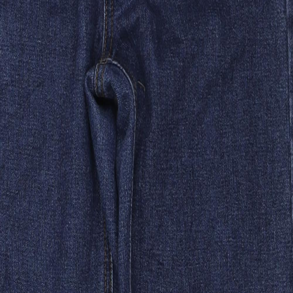 Boohoo Womens Blue Polyester Mom Jeans Size 8 L29 in Regular Zip