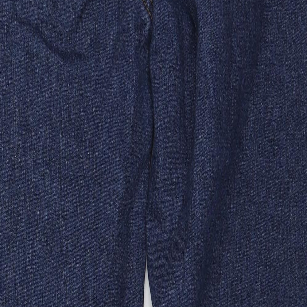 Boohoo Womens Blue Polyester Mom Jeans Size 8 L29 in Regular Zip