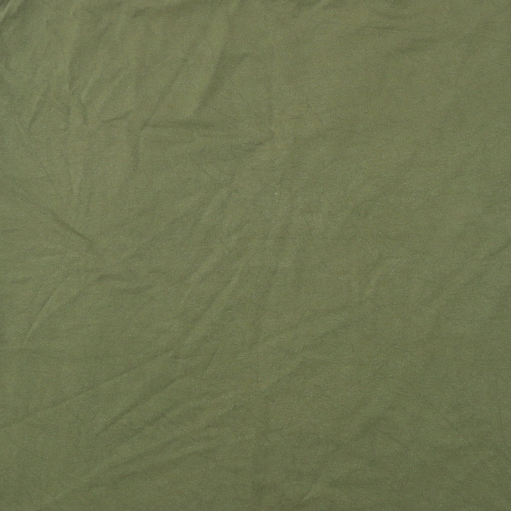 Caterpillar Mens Green Cotton T-Shirt Size M Round Neck - Caterpillar