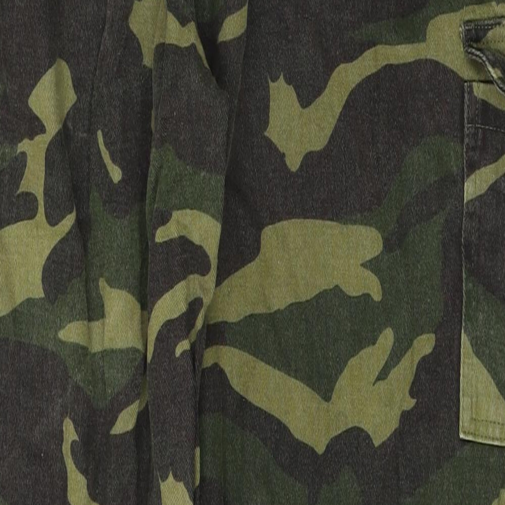 SheIn Womens Green Camouflage Polyester Capri Jeans Size XL L26 in Regular - Cargo pants