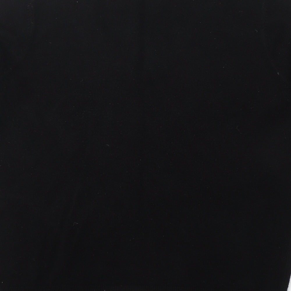 BHS Womens Black V-Neck Acrylic Pullover Jumper Size 12
