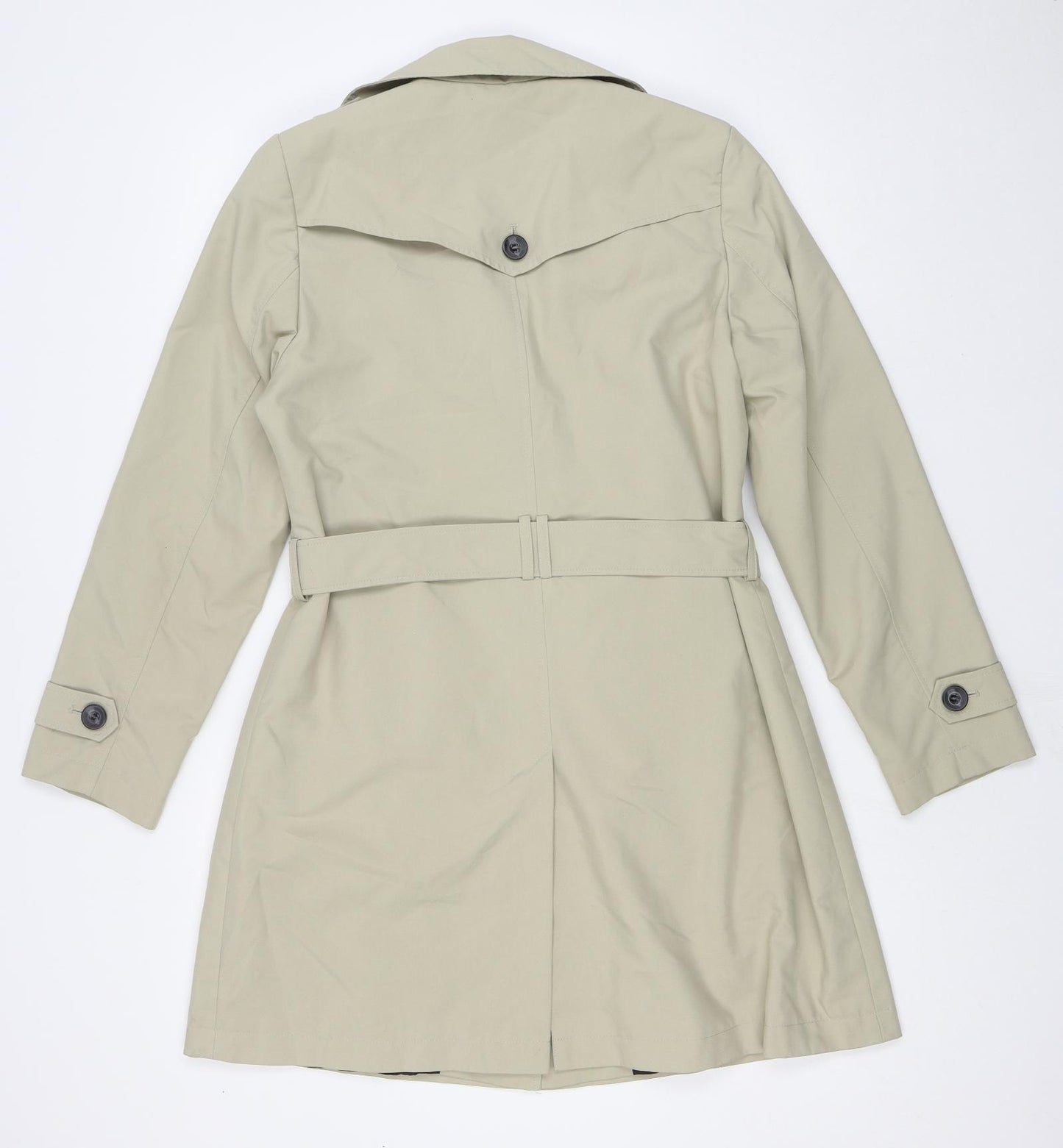 Marks and Spencer Womens Beige Trench Coat Coat Size 14 Button