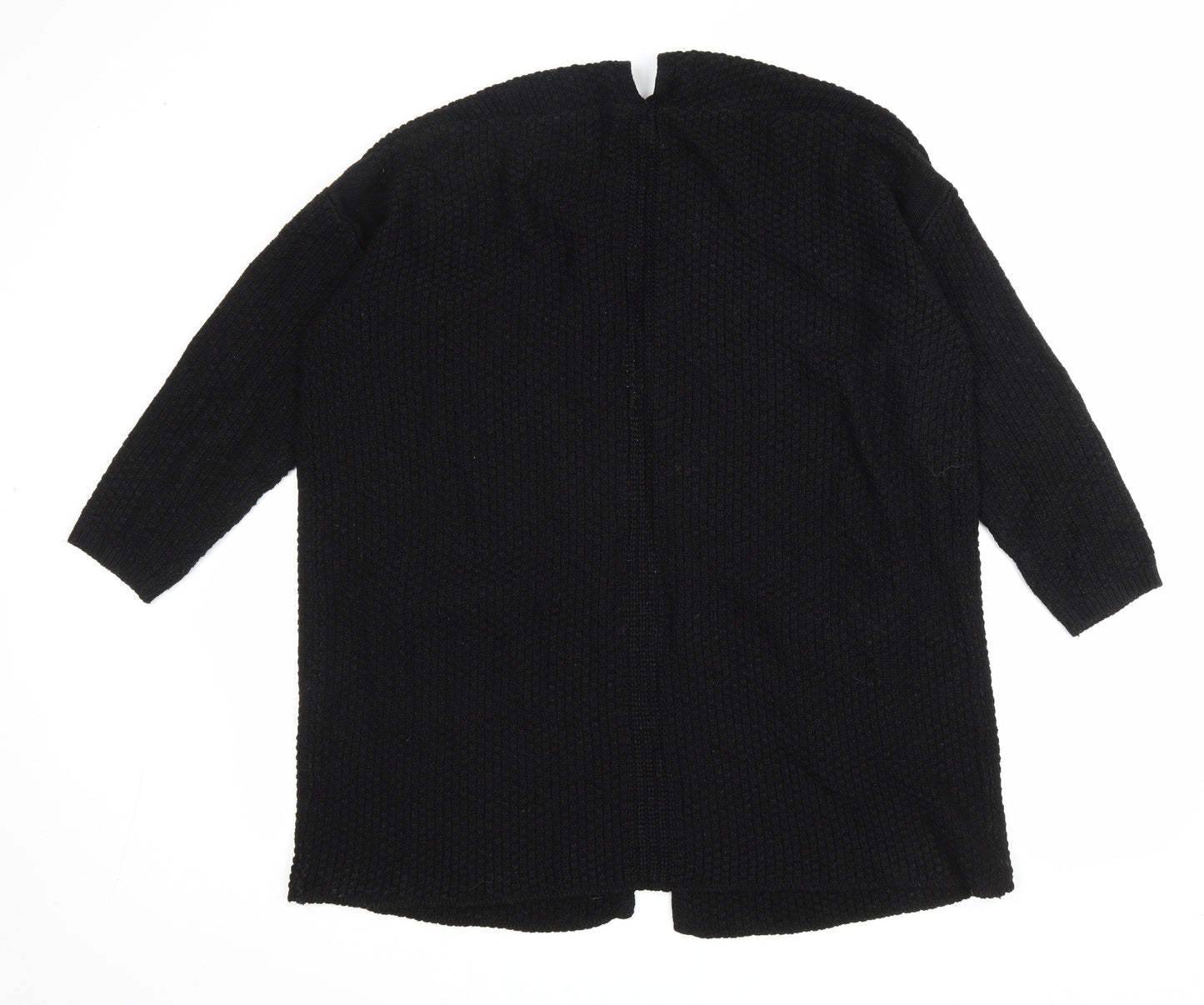 Matalan Womens Black V-Neck Acrylic Cardigan Jumper Size L