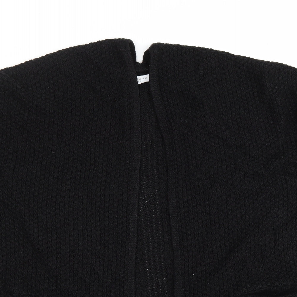 Matalan Womens Black V-Neck Acrylic Cardigan Jumper Size L