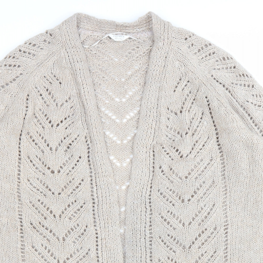 Matalan Womens Beige V-Neck Polyester Cardigan Jumper Size L