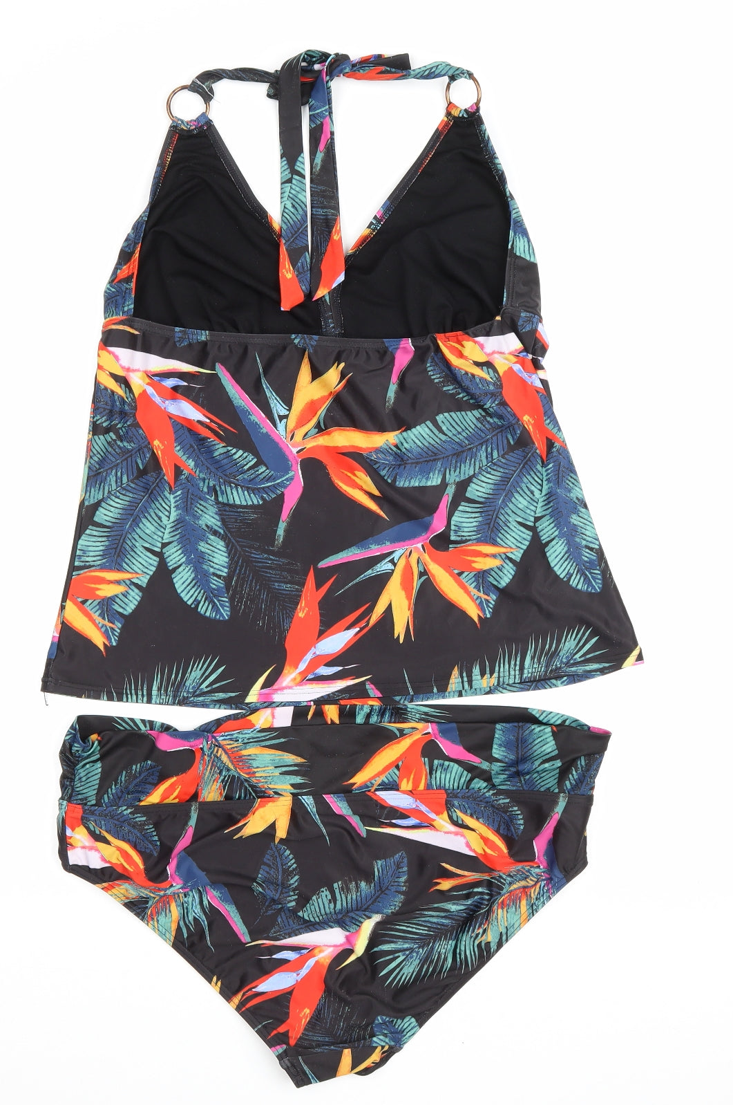 M&Co Womens Multicoloured Flecked Polyester Bikini Size 16