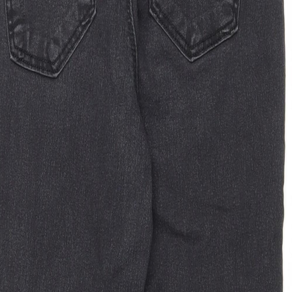 Primark Womens Black Cotton Jegging Jeans Size 16 L28 in Regular Drawstring