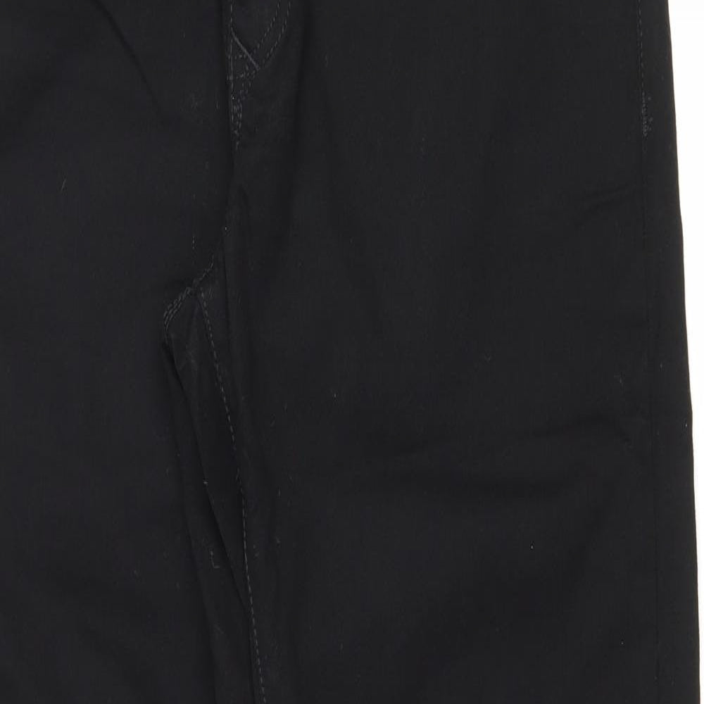River Island Mens Black Cotton Straight Jeans Size 32 in L30 in Regular Zip
