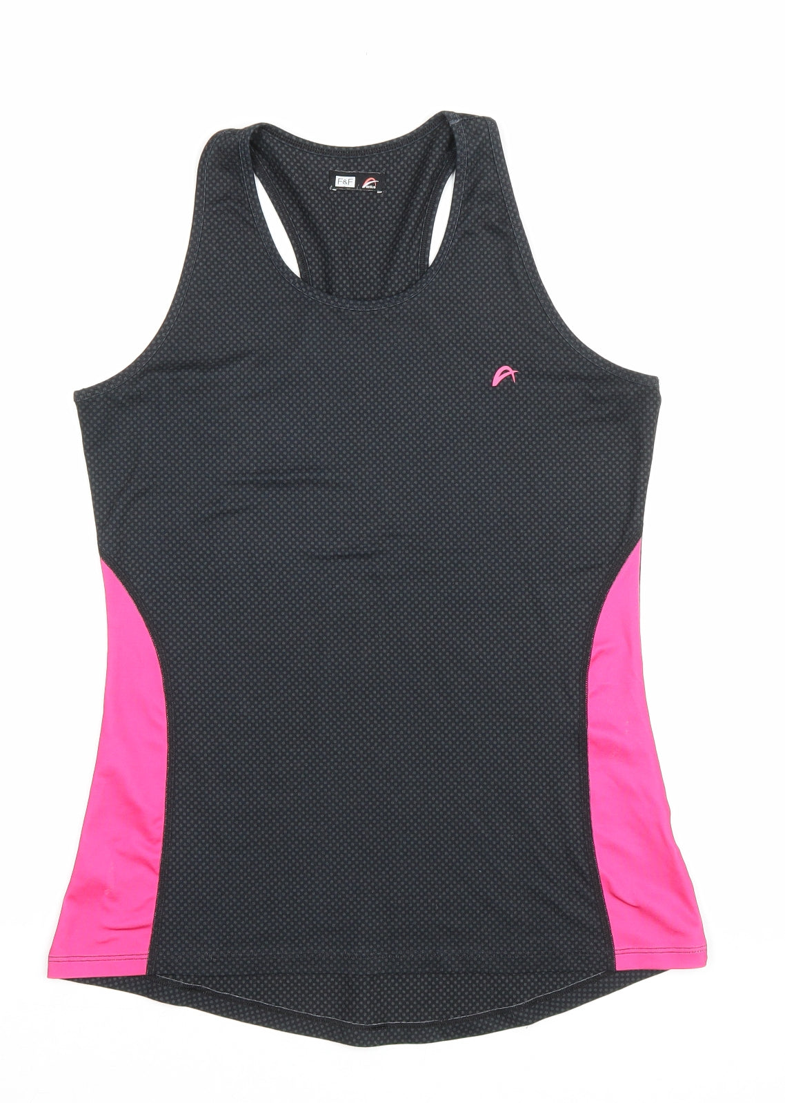 F&F Womens Black Polyester Basic Tank Size M Scoop Neck Pullover