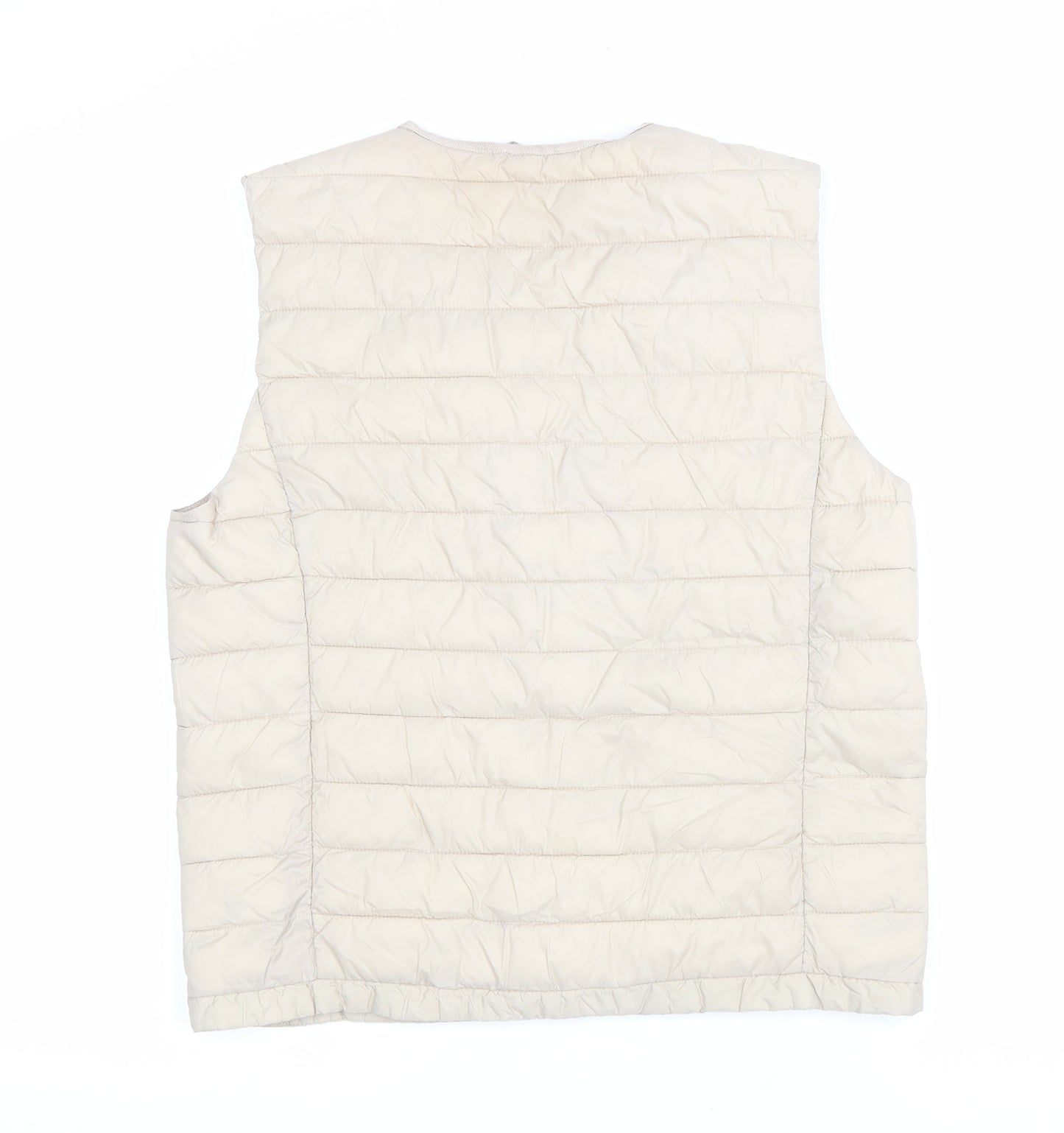 Primark Womens Beige Gilet Jacket Size S Snap