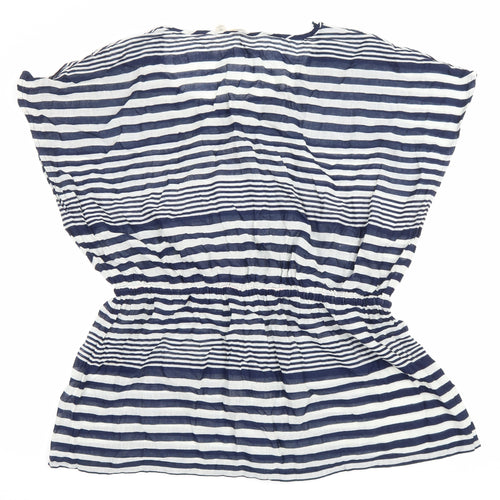 Accessorize Womens Blue Striped Cotton Cover Up Size S