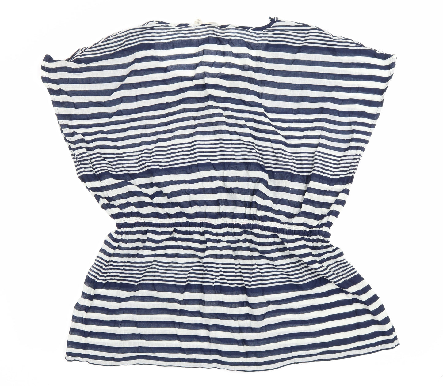 Accessorize Womens Blue Striped Cotton Cover Up Size S
