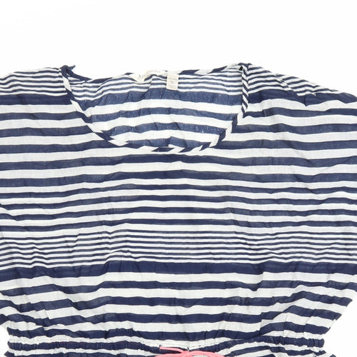 Accessorize Womens Blue Striped Cotton Cover Up Size S