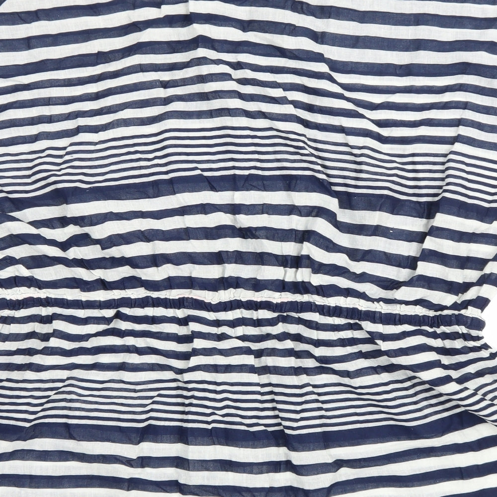 Accessorize Womens Blue Striped Cotton Cover Up Size S