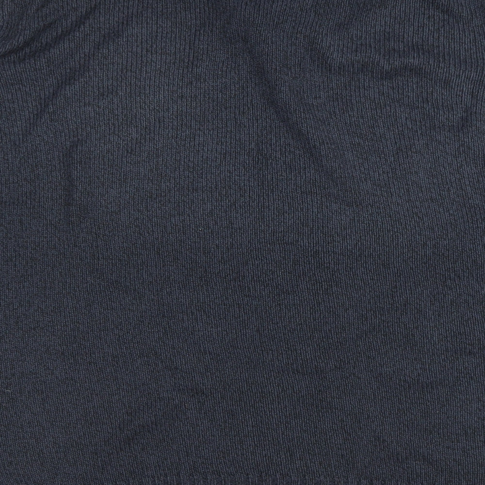 George Mens Blue Collared Acrylic Pullover Jumper Size 2XL