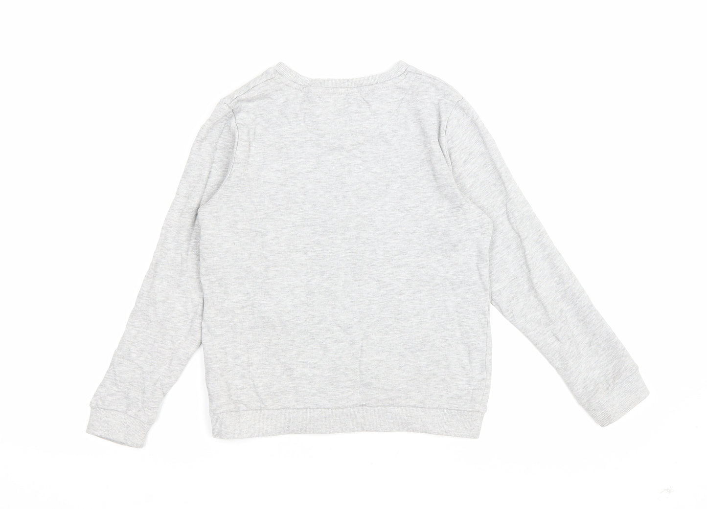 PEP&CO Girls Grey Cotton Pullover Sweatshirt Size 8-9 Years Pullover - Girls never quit