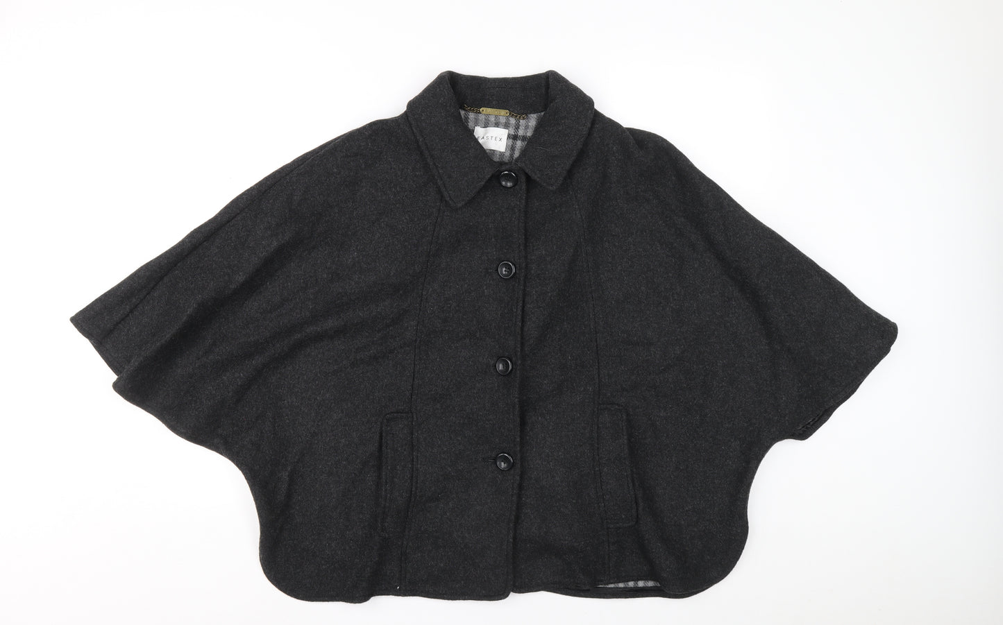Eastex Womens Grey Jacket Size 12 Button - Batwing Sleeve