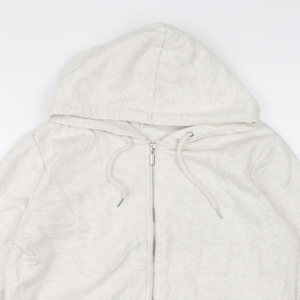 Primark Womens White Polyester Full Zip Hoodie Size 16 Zip