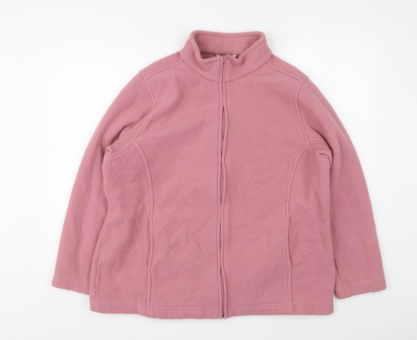 Marks and Spencer Womens Pink Polyester Full Zip Sweatshirt Size 20 Zip