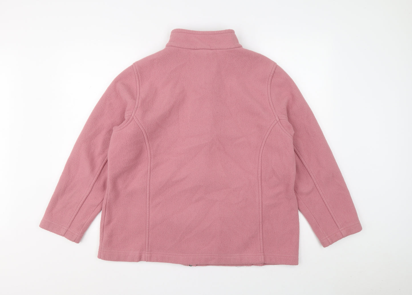 Marks and Spencer Womens Pink Polyester Full Zip Sweatshirt Size 20 Zip