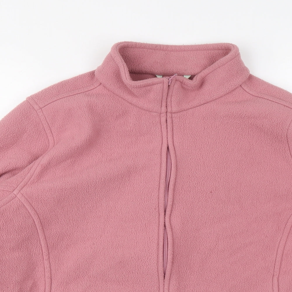 Marks and Spencer Womens Pink Polyester Full Zip Sweatshirt Size 20 Zip