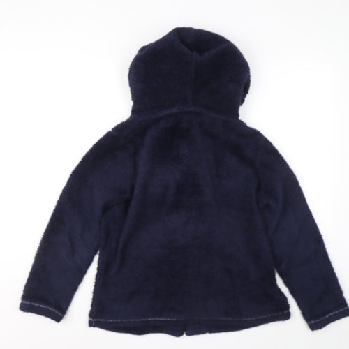 Love To Sleep Womens Blue Polyester Full Zip Hoodie Size 8 Zip