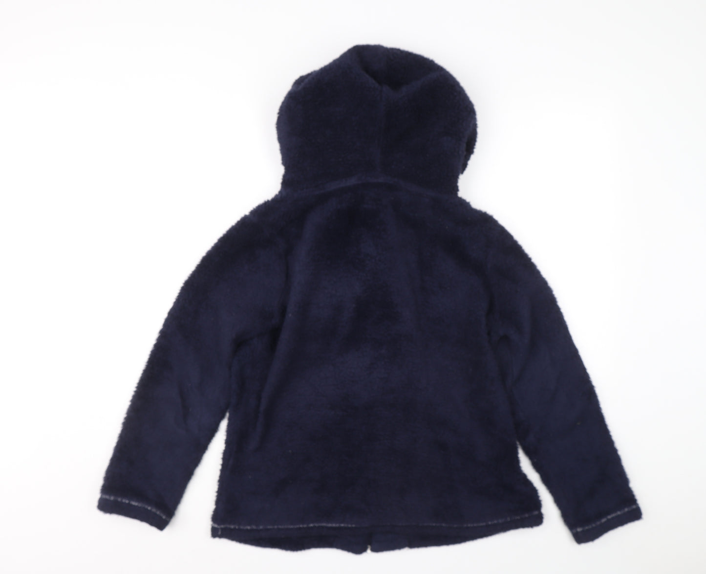 Love To Sleep Womens Blue Polyester Full Zip Hoodie Size 8 Zip