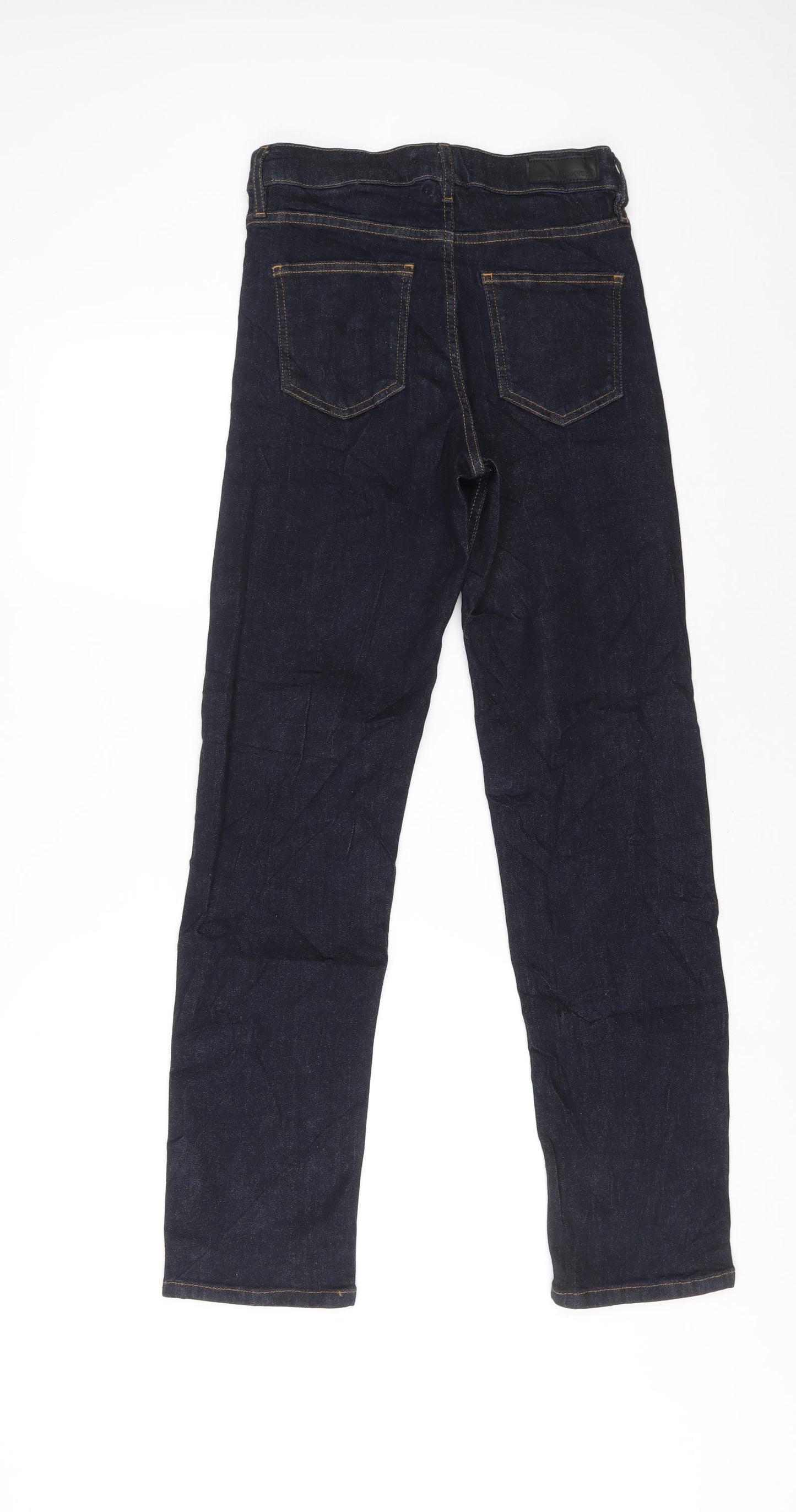 Autograph Womens Blue Cotton Straight Jeans Size 8 L31 in Regular Zip