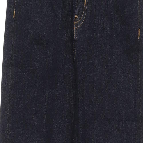 Autograph Womens Blue Cotton Straight Jeans Size 8 L31 in Regular Zip