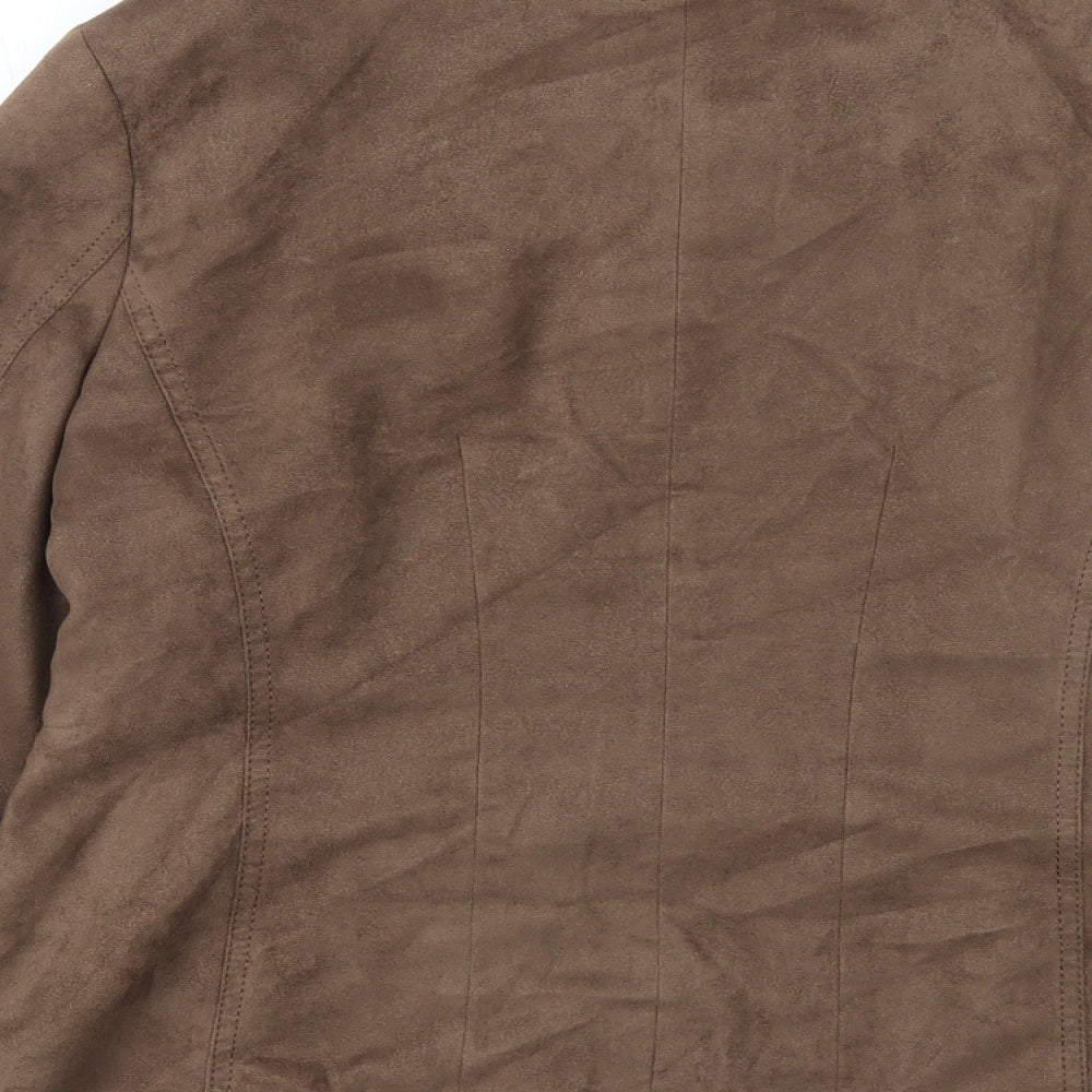 BHS Womens Brown Jacket Coat Size 16 Zip