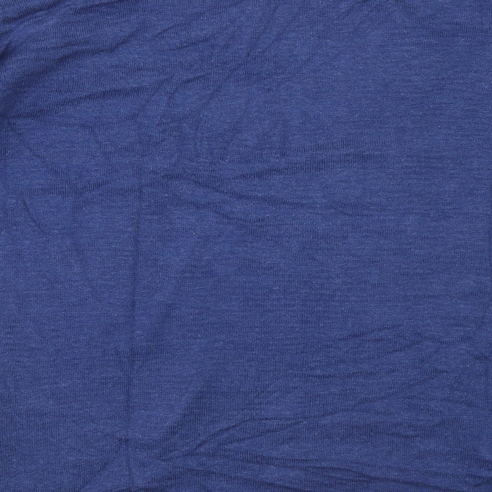 Alice Collins Womens Blue Crew Neck Viscose Pullover Jumper Size 10 - Ribbed fabric