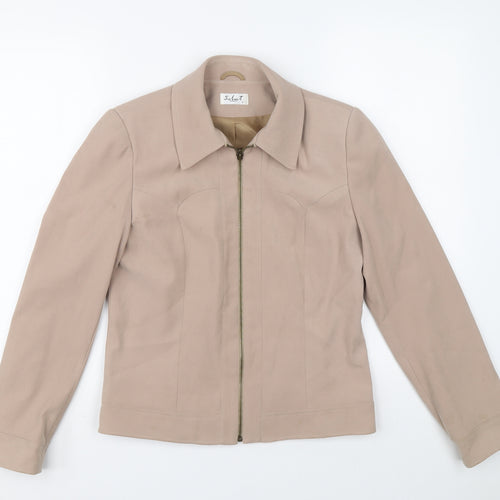 Select Womens Beige Jacket Size 8 Zip