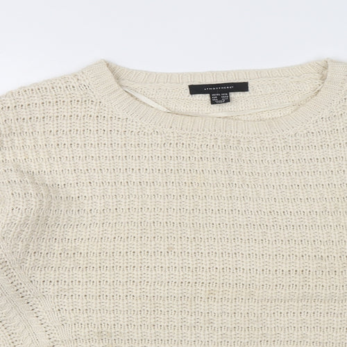 Atmophere Womens Beige Round Neck Acrylic Pullover Jumper Size 14