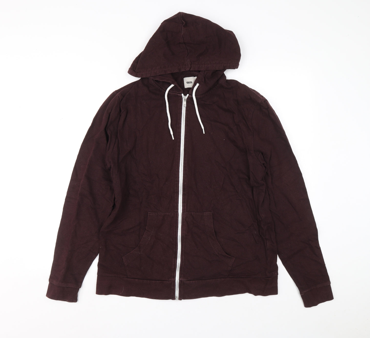 Primark Mens Brown Cotton Full Zip Hoodie Size L