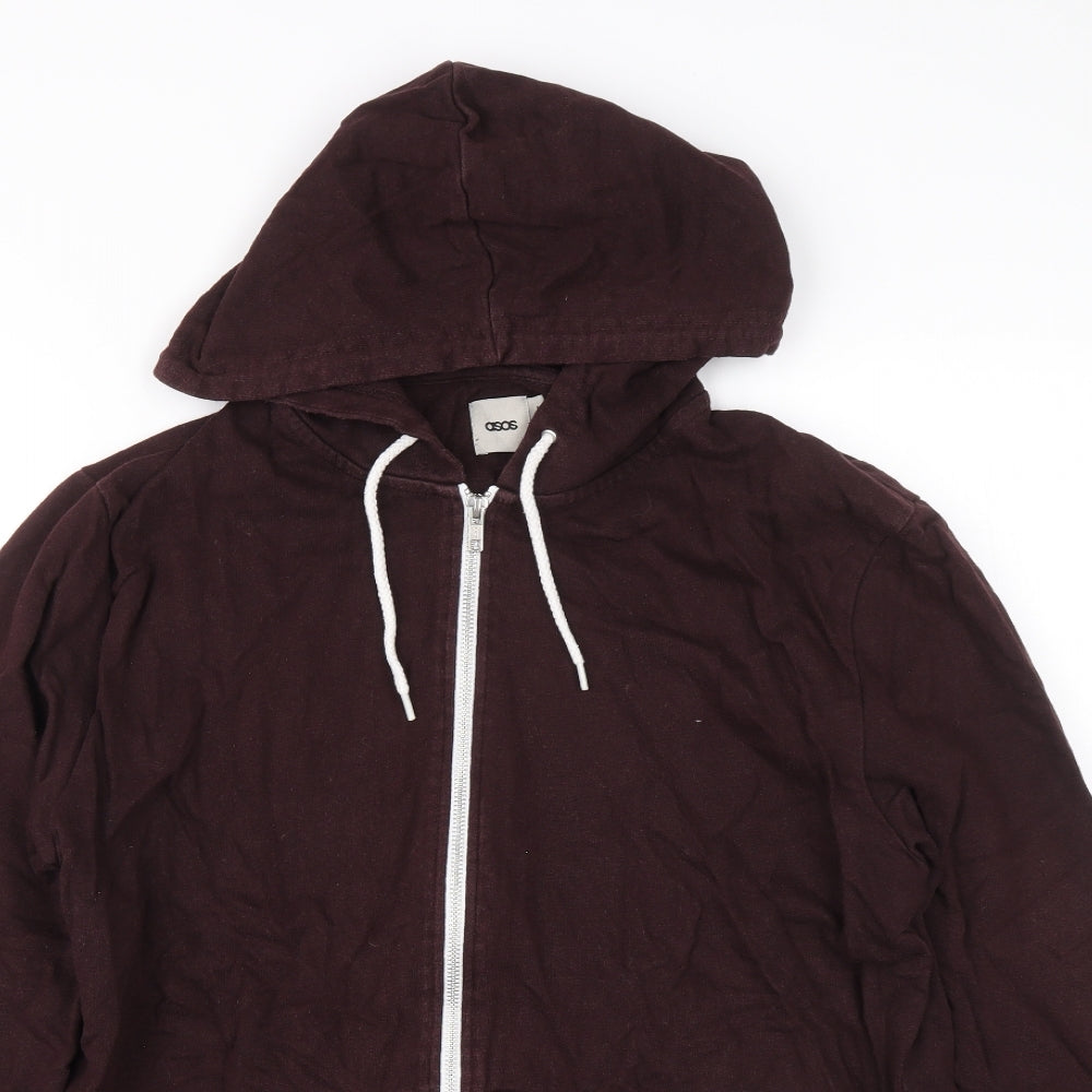 Primark Mens Brown Cotton Full Zip Hoodie Size L