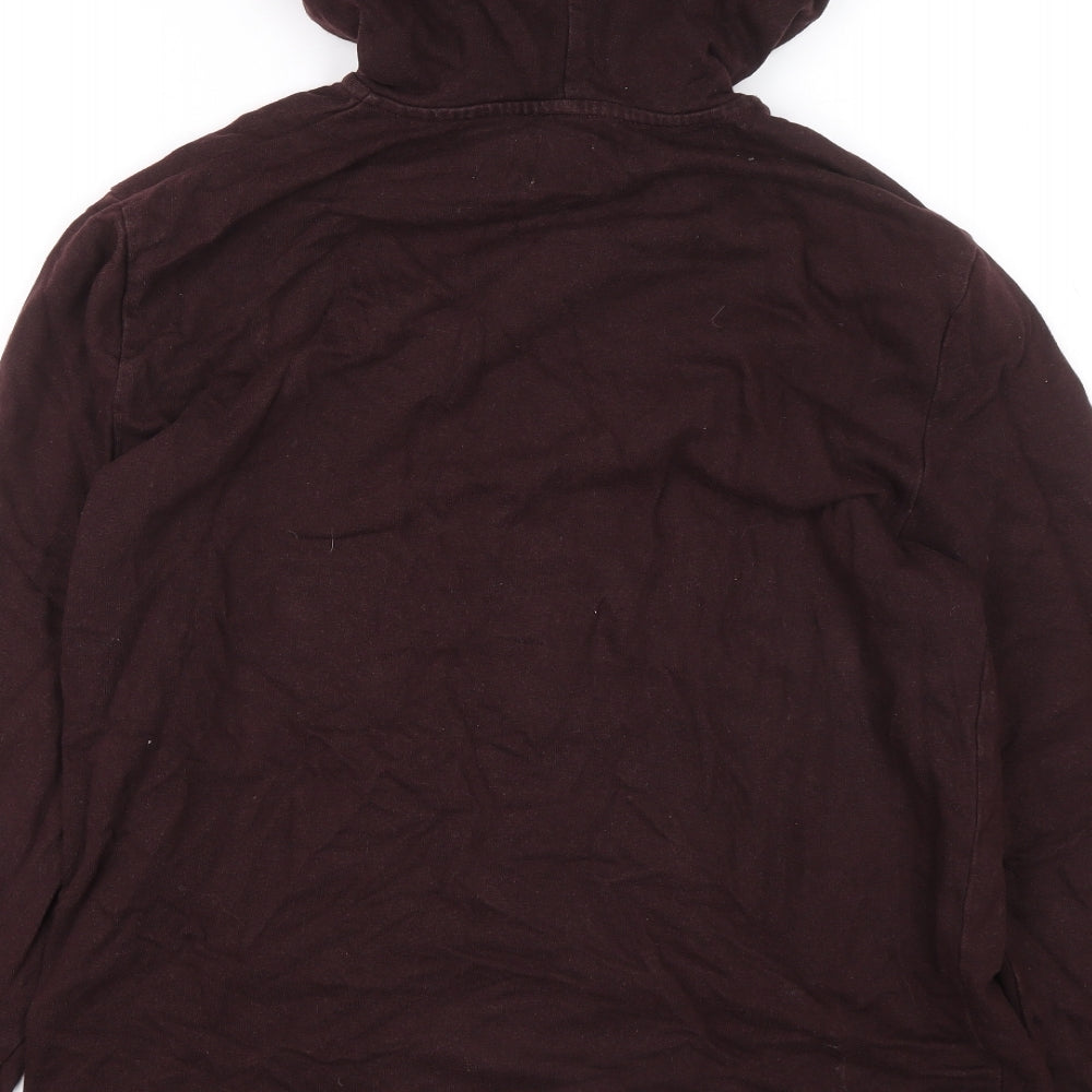 Primark Mens Brown Cotton Full Zip Hoodie Size L