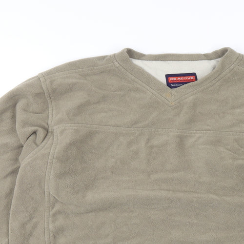 CS Active Mens Green Polyester Pullover Sweatshirt Size M