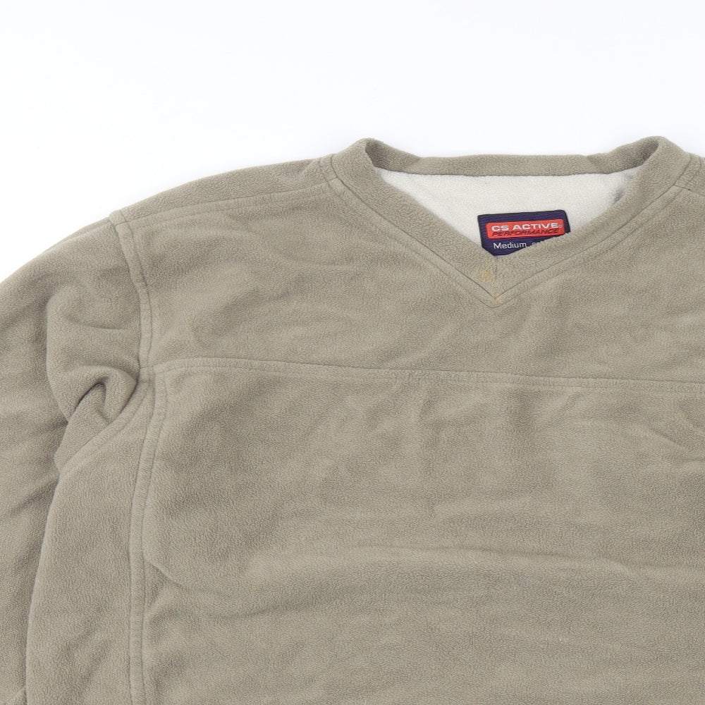 CS Active Mens Green Polyester Pullover Sweatshirt Size M