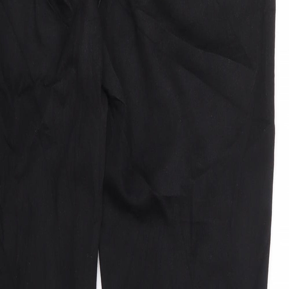 F&F Womens Black Cotton Bootcut Jeans Size 12 L31 in Regular Zip