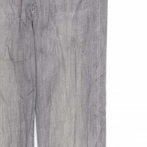 VERO MODA Womens Grey Cotton Skinny Jeans Size S L30 in Regular Zip