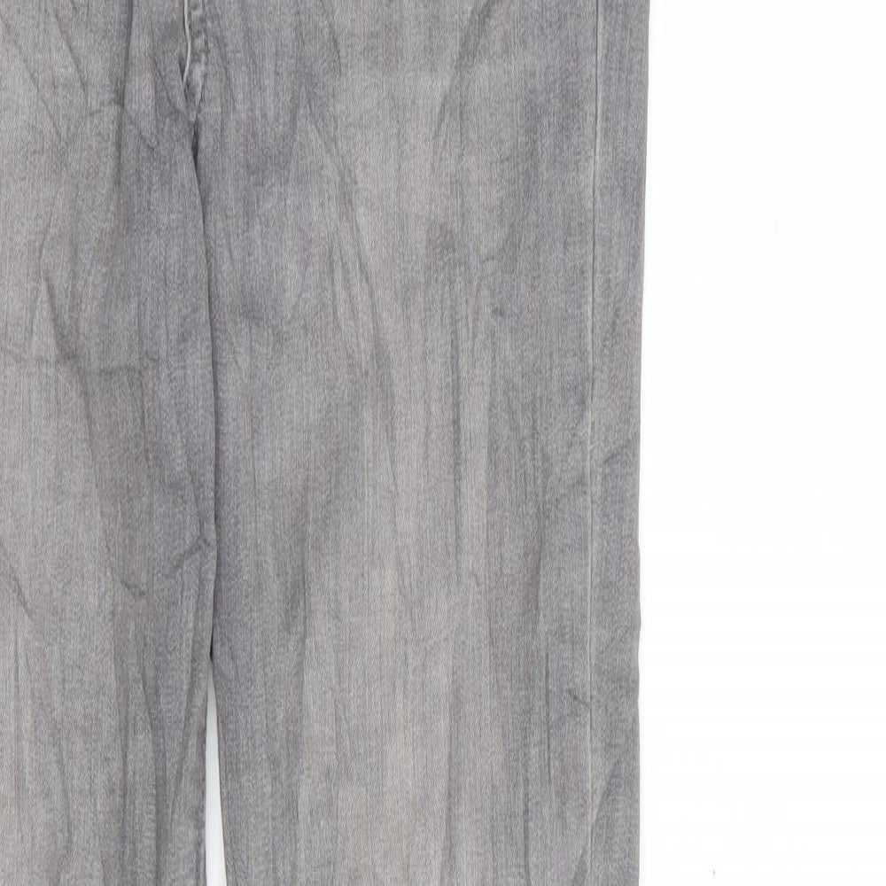 VERO MODA Womens Grey Cotton Skinny Jeans Size S L30 in Regular Zip
