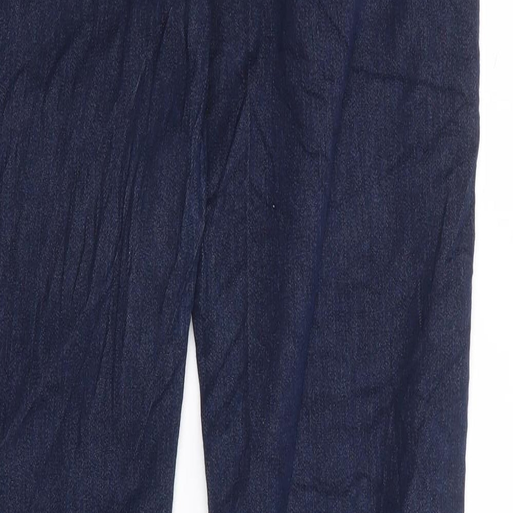 Primark Womens Blue Cotton Bootcut Jeans Size 12 L32 in Regular Zip