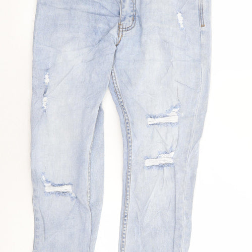 Cotton On Womens Blue Cotton Tapered Jeans Size 28 in L26 in Regular Zip