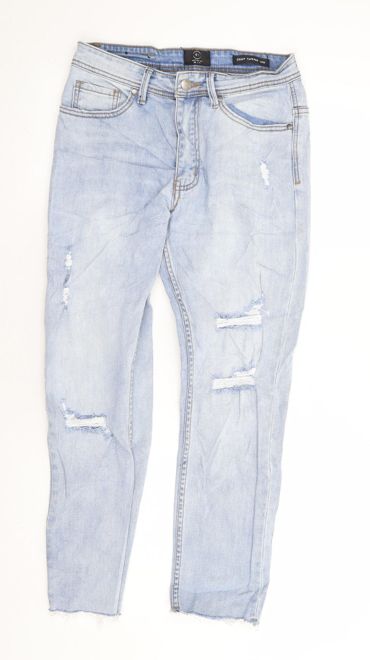 Cotton On Womens Blue Cotton Tapered Jeans Size 28 in L26 in Regular Zip
