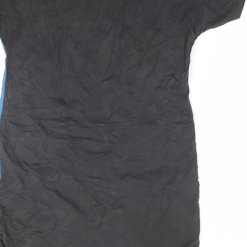 Thought Womens Grey Floral Cotton T-Shirt Dress Size 12 Round Neck Pullover
