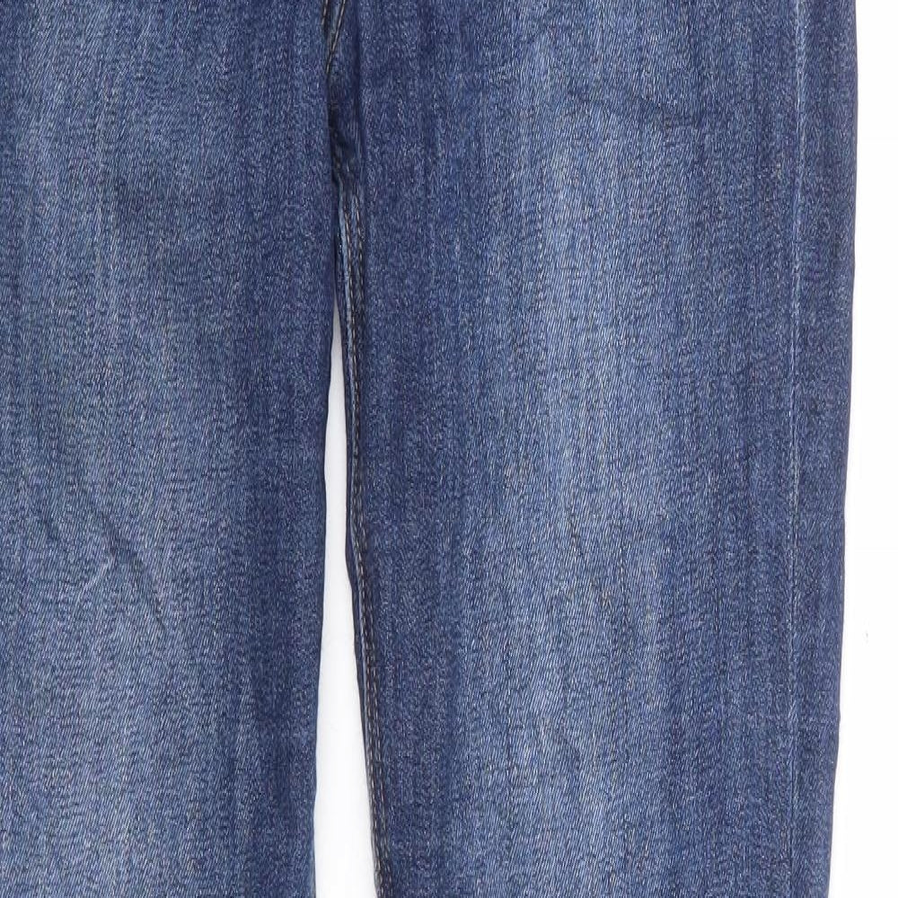 H&M Womens Blue Cotton Skinny Jeans Size 28 in L32 in Extra-Slim Zip