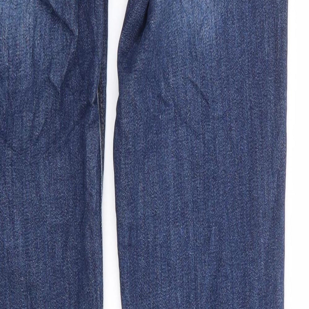 H&M Womens Blue Cotton Skinny Jeans Size 28 in L32 in Extra-Slim Zip